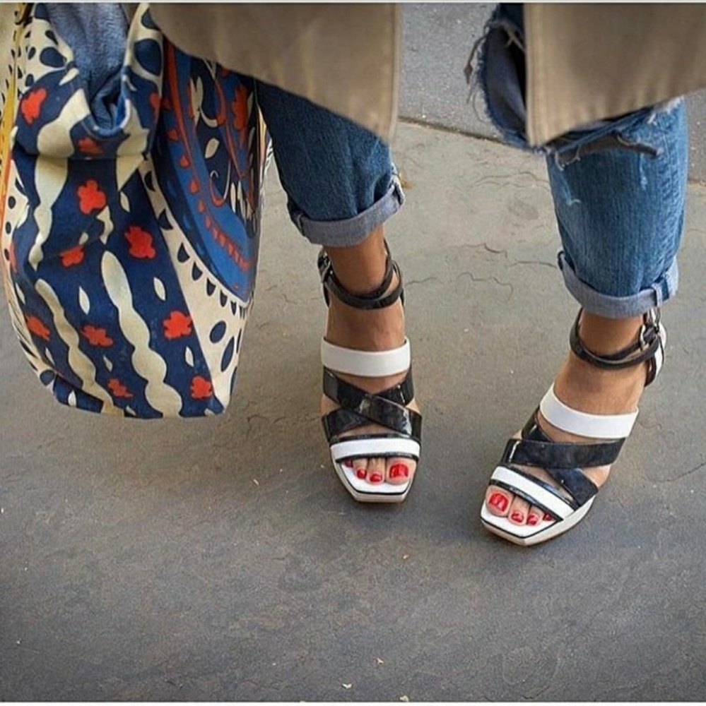 Black & White Wedges /reserved for @sadeshaw